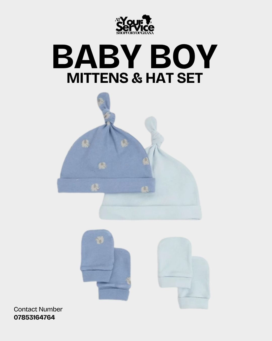 Baby Boy Mittens + Hat Collection