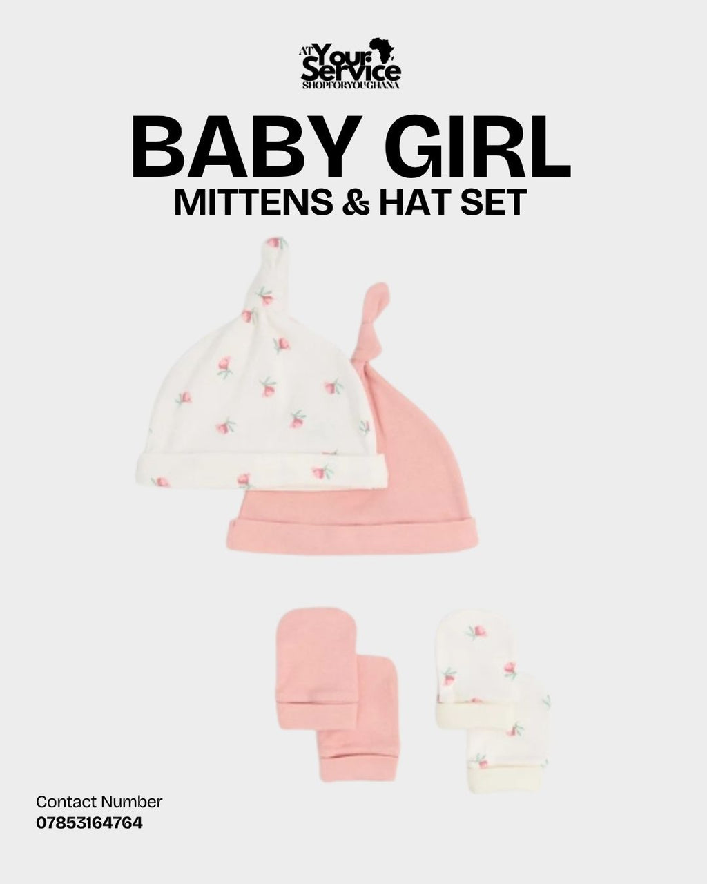 Baby Girl Mittens + Hat Collection